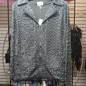 2pc silver grey suit